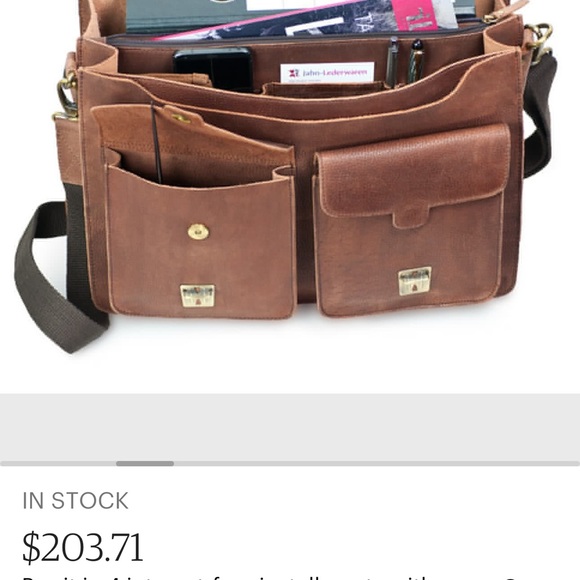 NWT and dust bag- and box men or woman’s leather bag - Picture 5 of 6